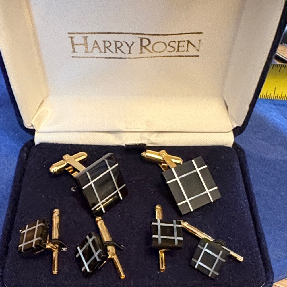 Harry Rosen Tuxedo link set gold tone